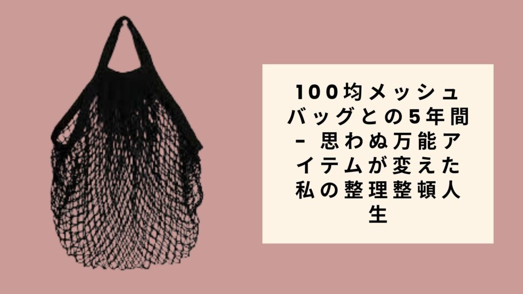 100均メッシュバッグとの5年間 -