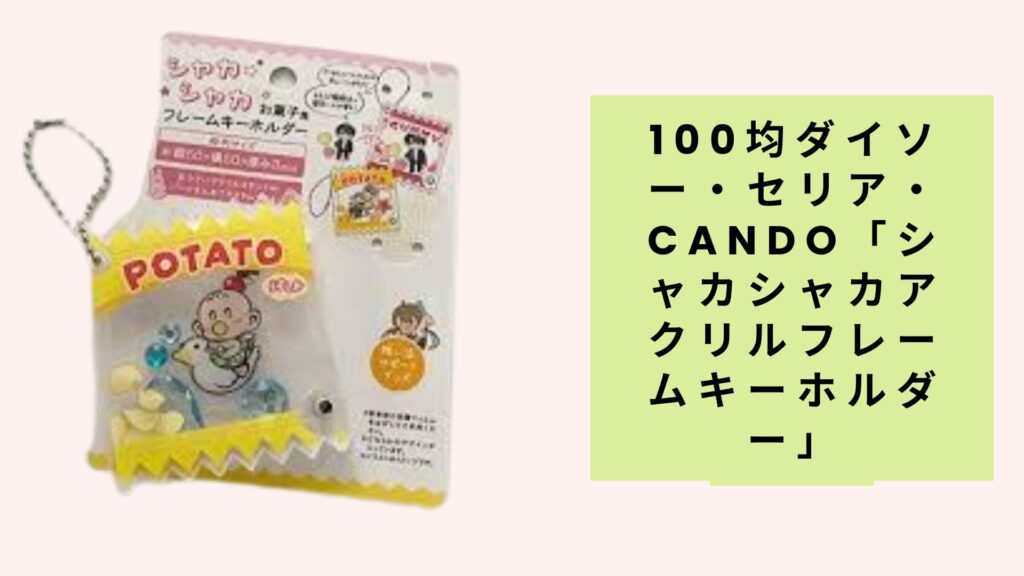 100均ダイソー・セリア・cando「シャカシャカアクリルフレームキーホルダー」